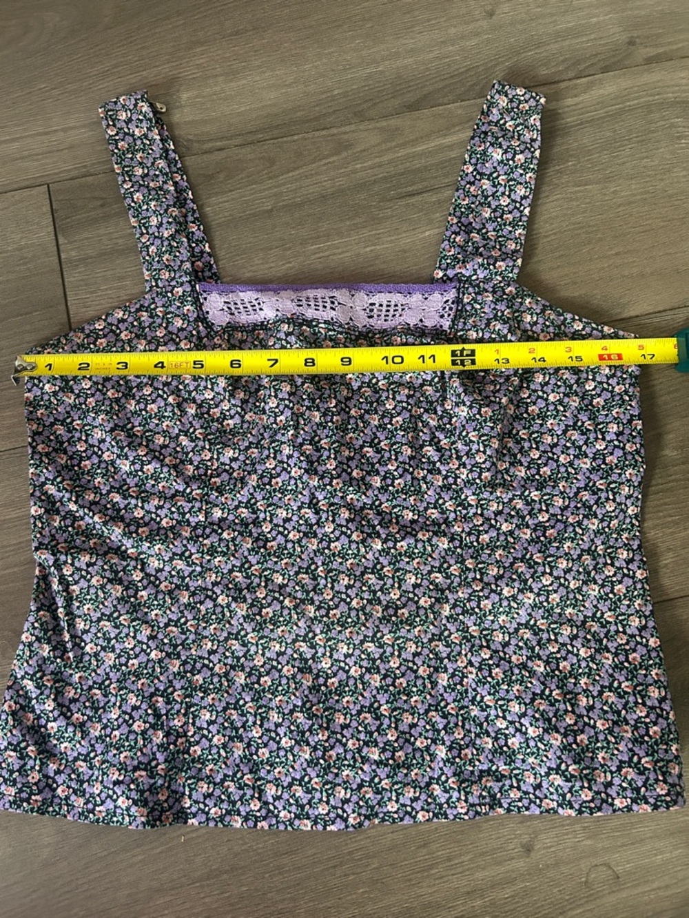 Vintage 90s Lucie Linden Floral Corset Tank Top Cottagecore Grunge - Picture 5 of 9